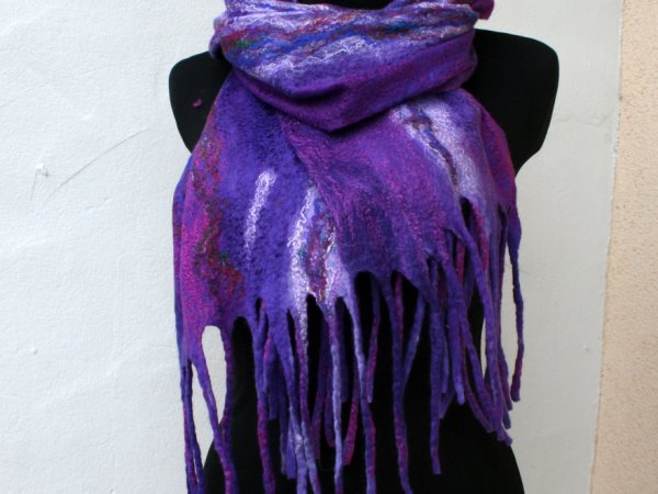 Veltas šalikas,,VIOLETINIS  SAUSIS,, - Scarves & shawls