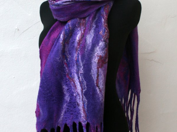 Veltas šalikas,,VIOLETINIS  SAUSIS,, 3