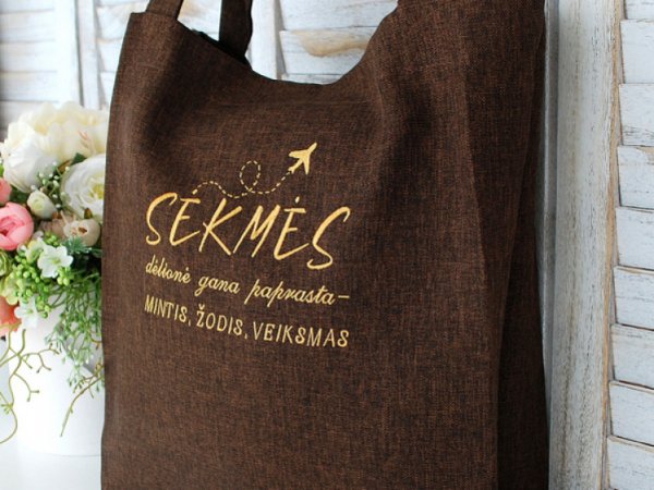Pirkinių maišelis - SĖKMĖS dėlionė gana paprasta - MINTIS, ŽODIS, VEIKSMAS - Handbags & wallets