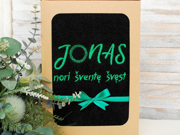Jonas nori šventę švęst - siuvinėtas rankšluostis - Needlework