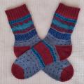 Handmade knitted woolen pattern socks. - Socks - knitwork