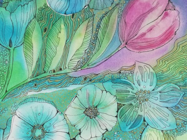 Picture "blooming thoughts" - Watercolor