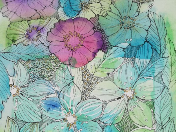 Picture "Blooming thoughts" II - Watercolor