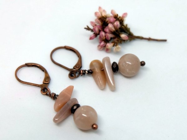 Sunstone necklace and earrings... necklace length approx. 43.5 cm ... 3