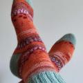 Handmade knitted woolen pattern socks - Socks - knitwork