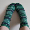 Handmade knitted woolen pattern socks - Socks - knitwork