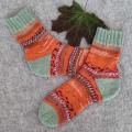 Handmade knitted woolen pattern socks - Socks - knitwork