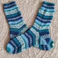 Handmade knitted woolen pattern socks - Socks - knitwork