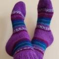 Handmade knitted woolen pattern socks - Socks - knitwork