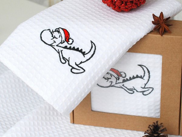 Dovana su drakono metais - virtuviniai rankšluostukai - Needlework