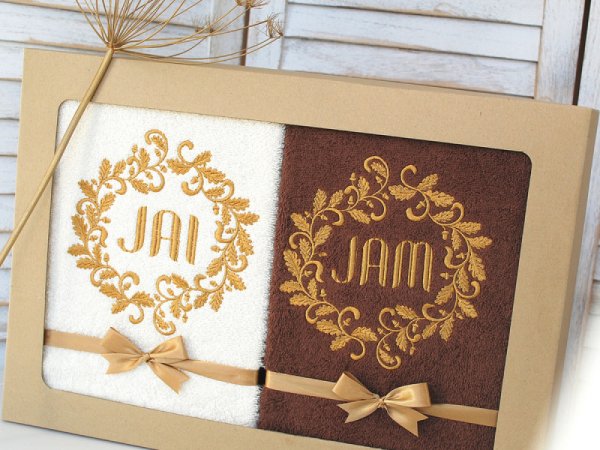 Auksinis ąžuolo vainikas - siuvinėti rankšluosčiai JAI ir JAM 2