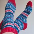 Handmade knitted woolen pattern socks - Socks - knitwork