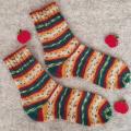 Handmade knitted woolen pattern socks - Socks - knitwork