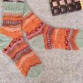 Handmade knitted woolen pattern socks - Socks - knitwork