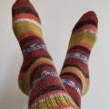 Handmade knitted woolen pattern socks - Socks - knitwork