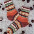 Handmade knitted woolen pattern socks - Socks - knitwork