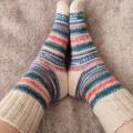 Handmade knitted woolen pattern socks - Socks - knitwork