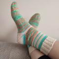 Handmade knitted woolen pattern socks - Socks - knitwork