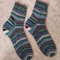 Handmade knitted woolen pattern socks - Socks - knitwork