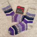 Handmade knitted woolen pattern socks - Socks - knitwork