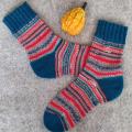 Handmade knitted woolen pattern socks - Socks - knitwork