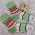 Handmade knitted woolen pattern socks - Socks - knitwork