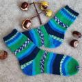 Handmade knitted woolen pattern socks - Socks - knitwork