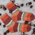 Handmade knitted woolen pattern socks - Socks - knitwork