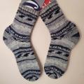 Handmade knitted woolen pattern socks - Socks - knitwork