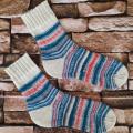 Handmade knitted woolen pattern socks - Socks - knitwork