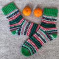 Handmade knitted woolen pattern socks - Socks - knitwork