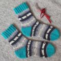 Handmade knitted woolen pattern socks - Socks - knitwork