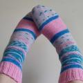 Handmade knitted woolen pattern socks - Socks - knitwork