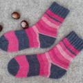 Handmade knitted woolen pattern socks - Socks - knitwork