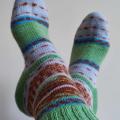 Handmade knitted woolen pattern socks - Socks - knitwork