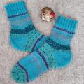 Handmade knitted woolen pattern socks - Socks - knitwork