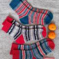 Handmade knitted woolen pattern socks - Socks - knitwork