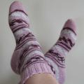 Handmade knitted woolen pattern socks - Socks - knitwork