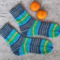 Handmade knitted woolen pattern socks - Socks - knitwork