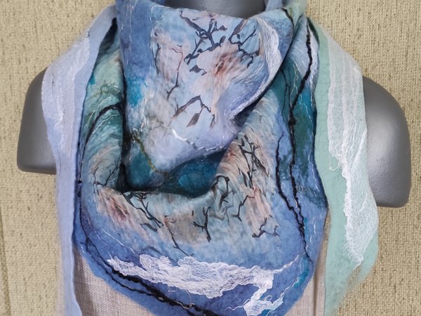 Veltinio šalikas " Rūtelė" - Scarves & shawls