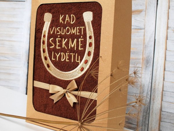 Pasaga sėkmei - siuvinėtas rankšluostis 2