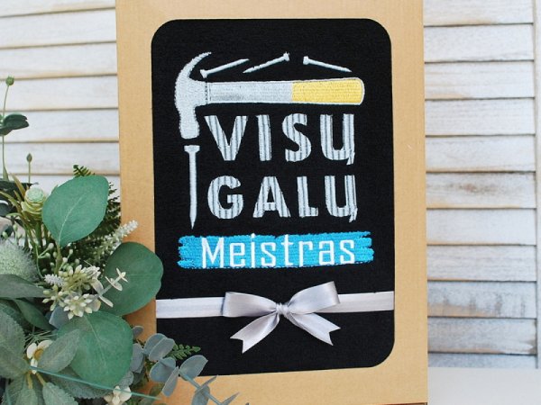 VISŲ GALŲ MEISTRAS - siuvinėtas rankšluostis - meistrui - Needlework
