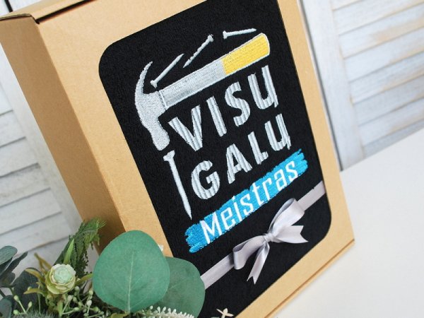 VISŲ GALŲ MEISTRAS - siuvinėtas rankšluostis - meistrui 3