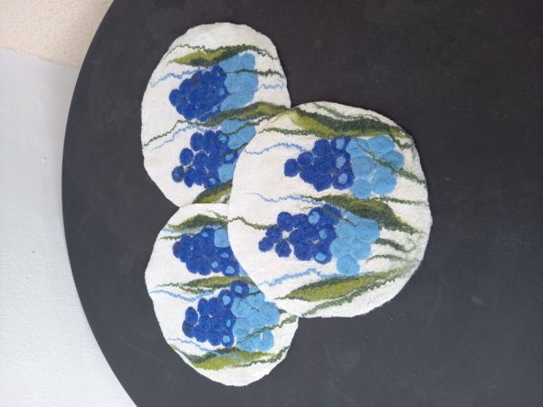 Stalo  servetėlės  ,,Mėlyni žiedai" - Tablecloths & napkins
