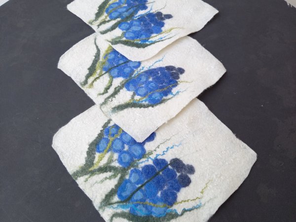 Stalo servetėlės ,,Vynuoginiai hiacintai" - Tablecloths & napkins