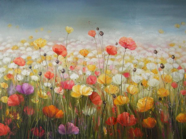Vasaros rytas 95x45, al.drobe_400 eur - Oil painting