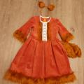 Squirrel carnival costume for a girl: dress with tail and headband with ears. Other options are available according to your wishes and needs - Other clothing - sewing