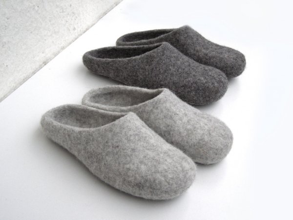 47 dydžio veltos šlepetės Pilkumas1 - Shoes & slippers