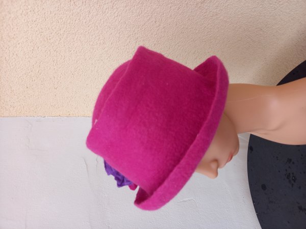Veltas komplektas skrybelė ir šalikas,,Pink" 2