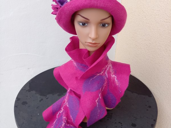 Hat and carf,,Pink" - Kits